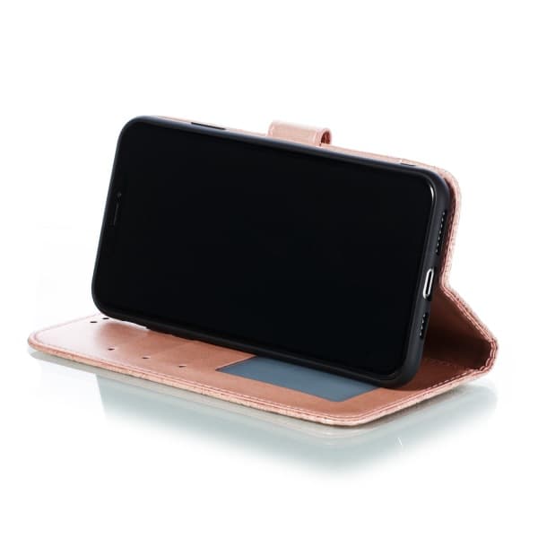 Präglat spetsmönstrat flipfodral för Samsung Note20 Ultra rose gold