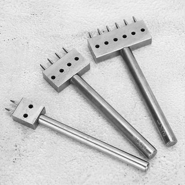 3 STK Afstandsstanserværktøj DIY Læderhåndværk Hulstanse Sæt Bæltehulstanse (8mm2+4+6)