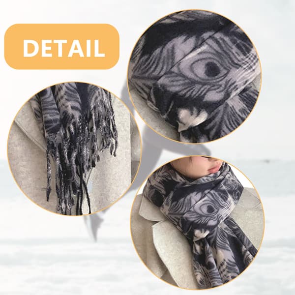 Skjerf for kvinner Rutete skjerf Vinter Varm Pashmina Tartan Skjerf