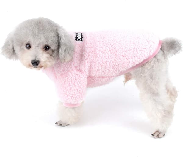 Husdjurskläder Vinter Varm Fleecejacka för Liten Hund Fleece Pullover