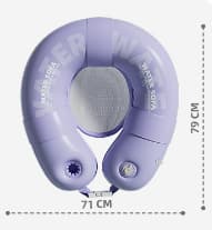 79 x 71 cm U-formet net oppustelig flydende seng til pools, flydende liggestol, bærbar oppustelig ring, strandvandleg og fritidsflyder B