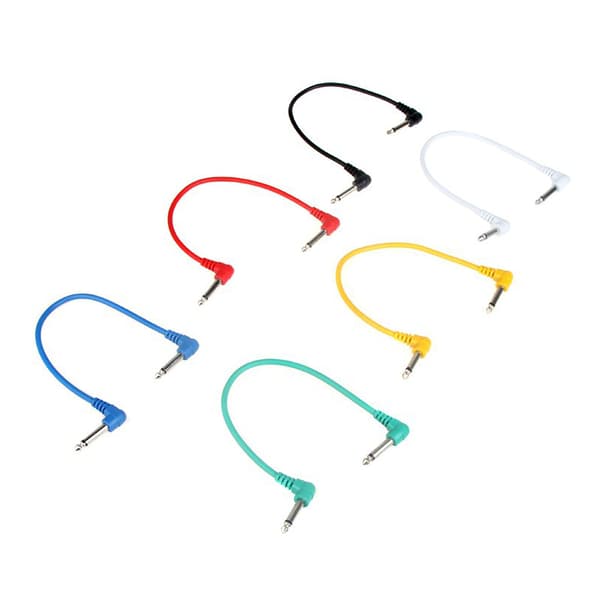 Gitarr Patch Kabel 6-pack Gitarr Effektpedal Kablar Ultra Flexibla Professionella Högkvalitativa Kontakter Pålitlig Ljudöverföring Kompakt Och