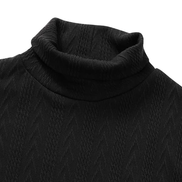 Strikkede kjoler dame turtleneck afslappet langærmet tynd minikjole
