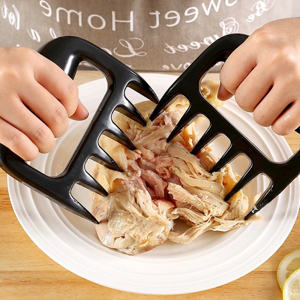 Par af Pulled Meat Claws - Røget Kød Barbecue Gafler, BBQ Bjørn
