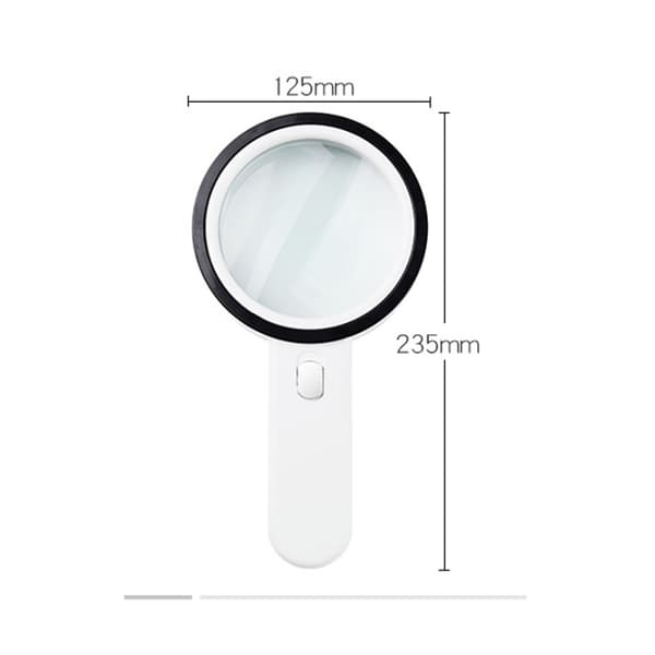 Lup med lys, 30X Forstørrelsesglas med 13 LED-lys
