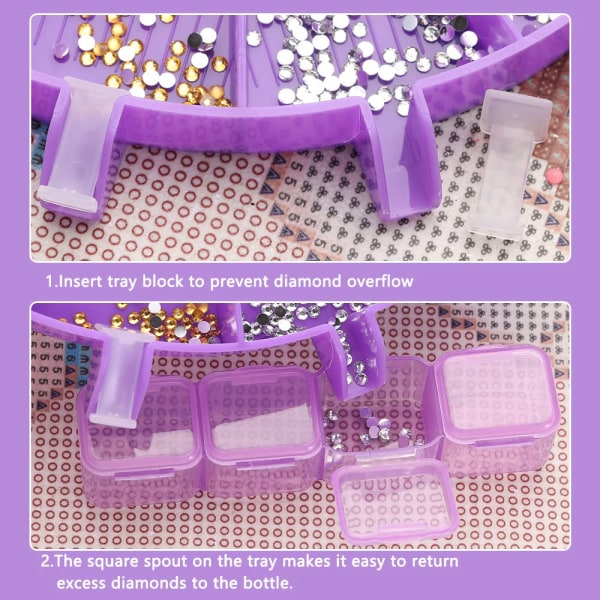 Diamond painting organizer , paletthylla purple