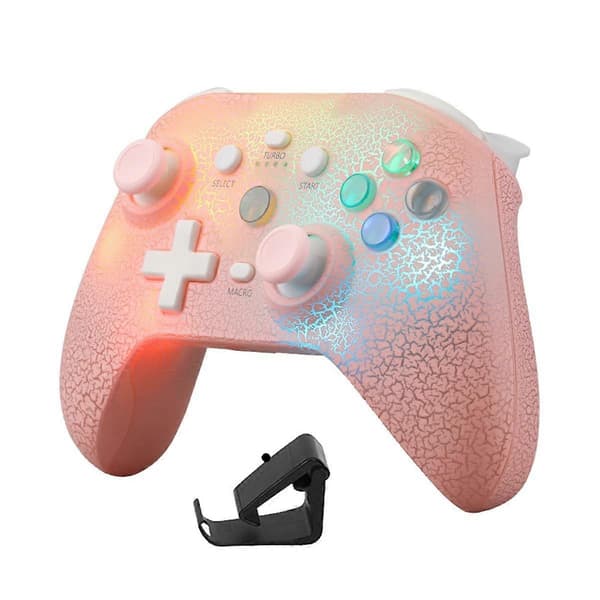 Ns21 Trådløs Spillekonsol+Stand til Switch///Android/Ios 6-Akset Gyro Joystick Dual Motor Bluetooth Gamepad C