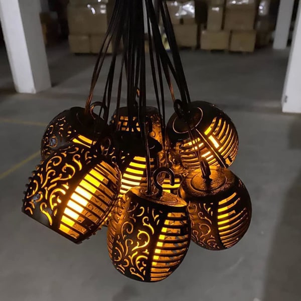 Solcells LED-ljusslinga utomhus ljusslinga hängande låga