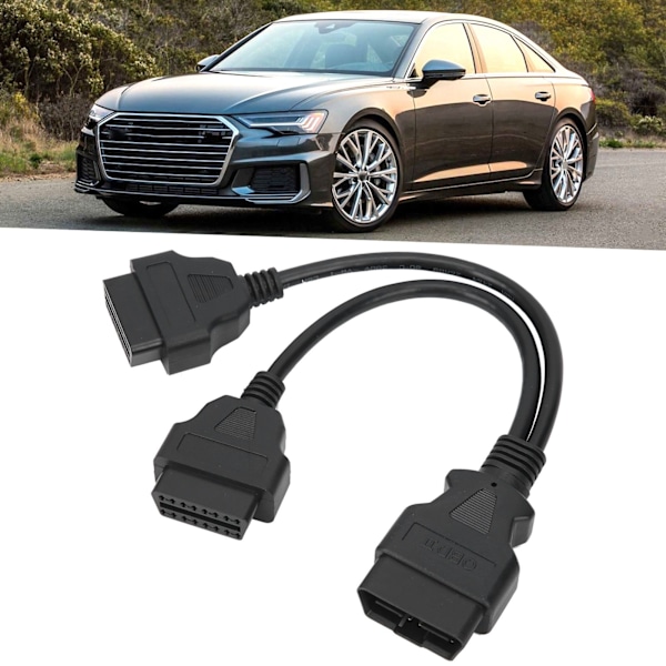 16-Pin OBD2 Kabel 1-till-2 Förlängningssplitter Bil Diagnostisk Kontakt Adapter 30cm Förlängningslängd