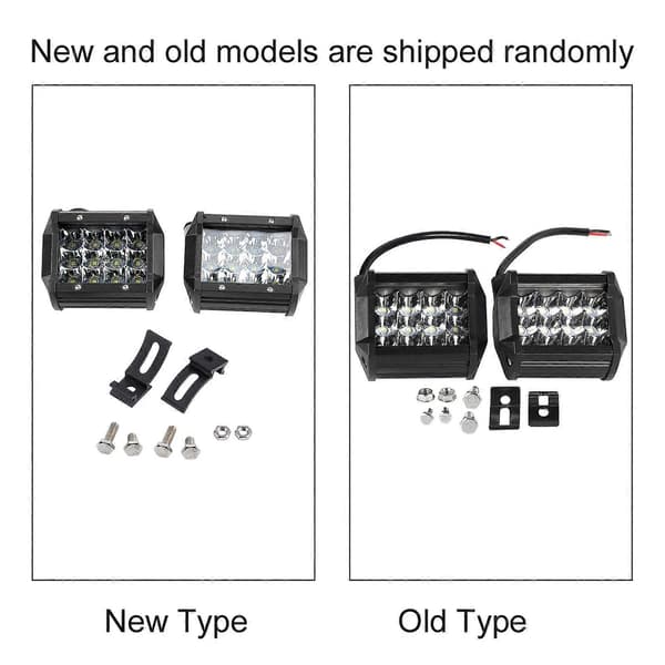 1 par 4-tommers 4-rads 36W LED universell arbeidslysstang kjørelys billastebilmodifikasjon