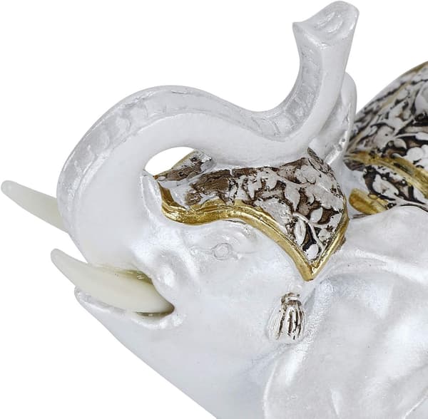 Feng Shui Elefant Statuer, Hvide Elefant Figurer med Løftet