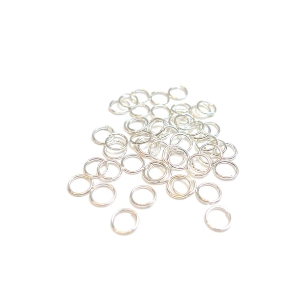 Silverpläterade Ringöglor 6mm 10-pack