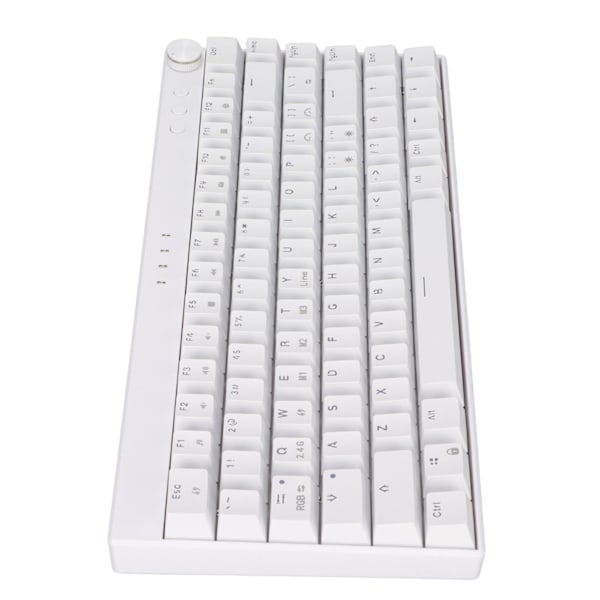 Tre Läges Mekaniskt Tangentbord 82 Tangenter RGB Dynamisk Bakgrundsbelysning N Key Rollover Vitt Mekaniskt Tangentbord för Kontor Hem Brun Brytare