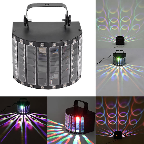 LED-scenljus Butterfly 9-färgad RGB Auto Sound för