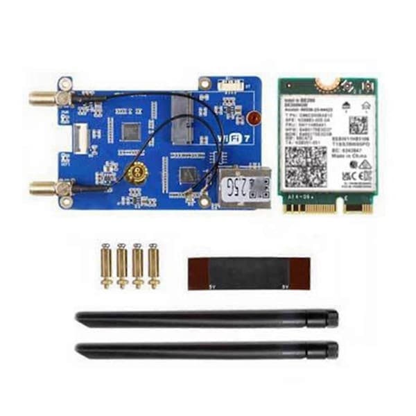 MPW2.5G for 5 utvidelseskort PCIE til WiFi7 2.5G ETH med WiFi-modulantenne RTL8125 M.2 for RPI 5