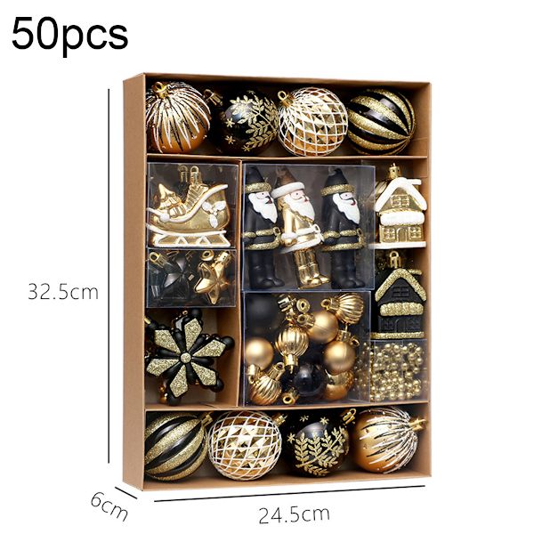 50Pcs Christmas Ornaments Set, Shatterproof Christmas Ball