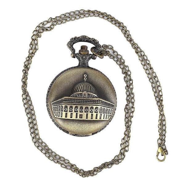 Muslimi taskukello islamilainen kvartsi klassinen kello Kaaba-moskeijan taskukello (kahdeksankulmainen moskeija)