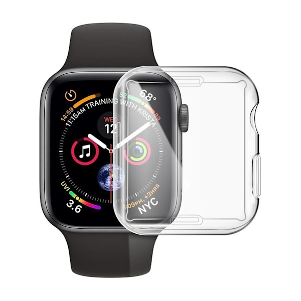 Heltäckande Skal till AppleWatch 4/5/6/SE Skärmskydd 44mm Transparent Transparent