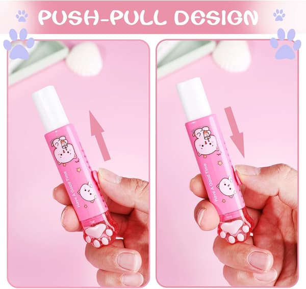4-pack Kattfot Infällbar Suddgummi för Barn Kawaii Pennstil Er