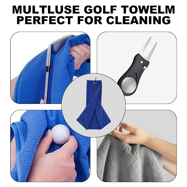2-pack mikrofiber golfhandduk, lätt, utmärkt vatten
