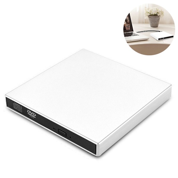Extern DVD-enhet, USB 3.0 bärbar CD/DVD +/-RW-enhet/DVD
