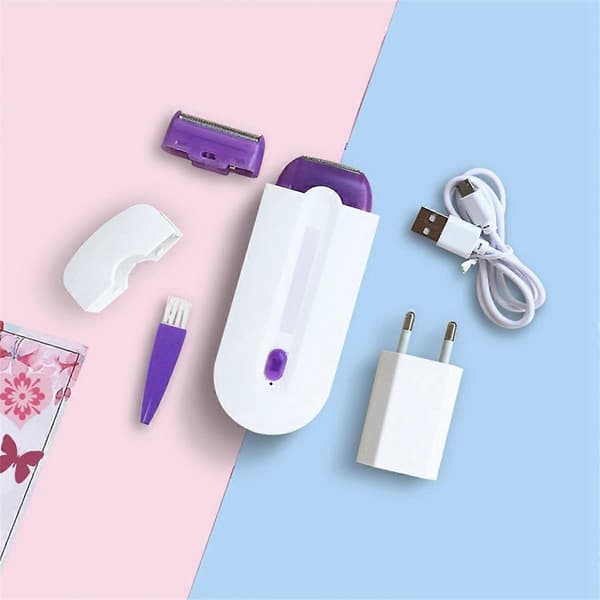 USB Genopladelig Kvindelig Epilator Bærbar Kropshårfjerner Roterende Ansigt Ben Bikini Læbe Depilator Hårfjerner EU Stik