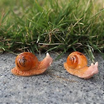 20 st Små Snigel Figurer Mini Trädgård Snigel Figurer Simulerade Snigel Dekorationer