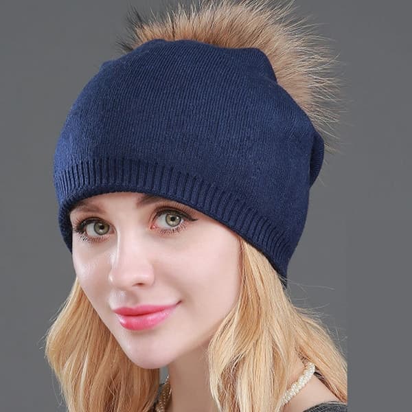 Vinterhatte, faux pels pompon huer, strikkede hatte, beanies