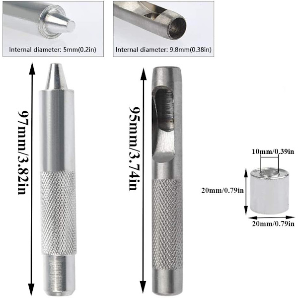 Grommet Öglett Kit, 100 Set Öglett 10mm Öglett, Presenning