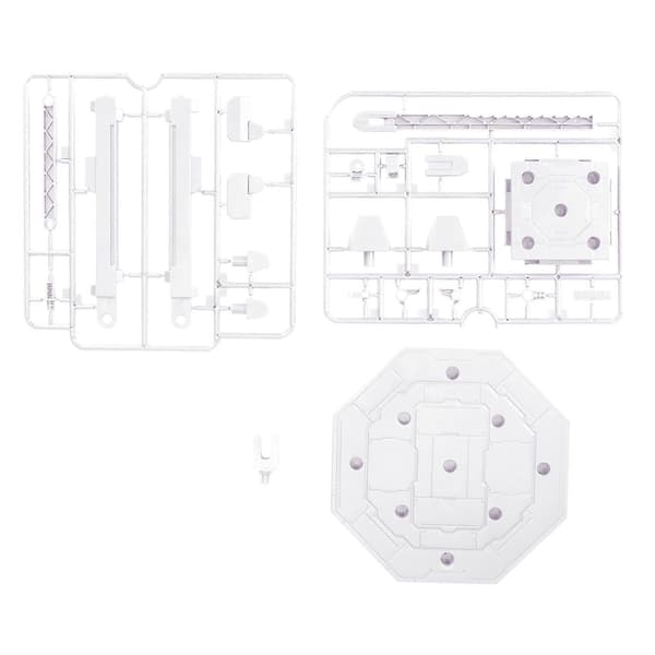 2 stk. actionfigur-tilbehør justerbart stativstøttebrakettbase robotfigur-utstillingsbase, hvit