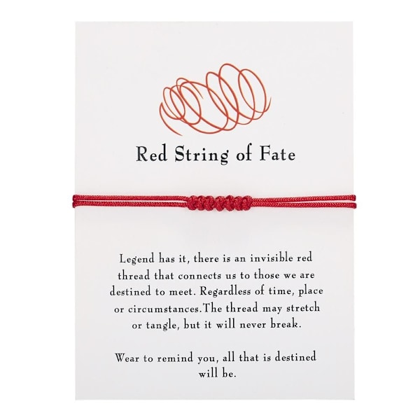 Röd String Armband 7 Knots Armband 1 1 1