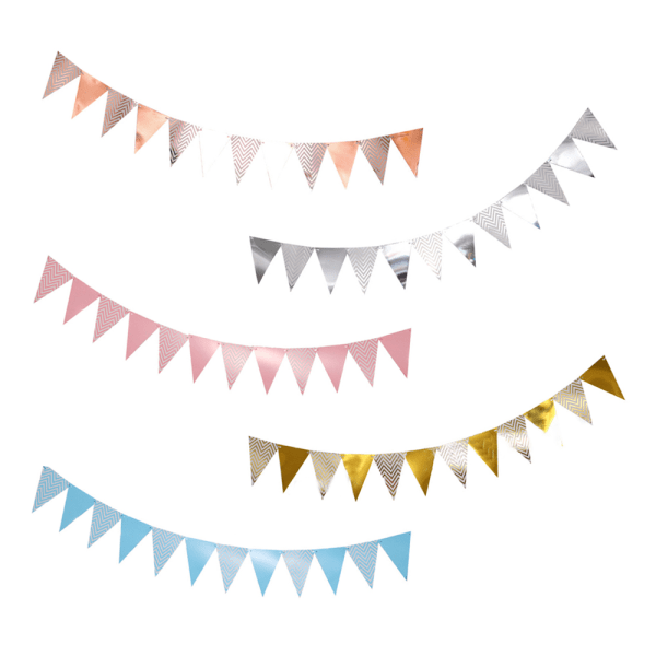 5-piece set Pennant Chain Pennant Banner 5 Meters 12Pcs Pennant