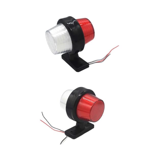 2 stk. LED sidemarkeringslys 12V 24V dobbelt ansigt indikator blinklys bagstop advarselslampe til bil lastbil, B