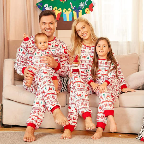 Matchende Familie Pyjamas Jule Sett, Matchende Sett Jule Pyjamas for Familie Pyjamas Mom S