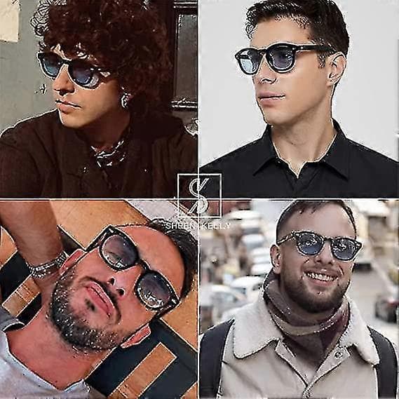 Dww-ovale Retro Solbriller for Menn Kvinner Pirate Kaptein Johnny Depp Stil Linse