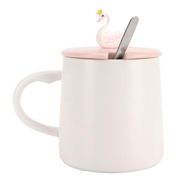 Präglad djurkopp tecknad söt kaffekopp med lock sked