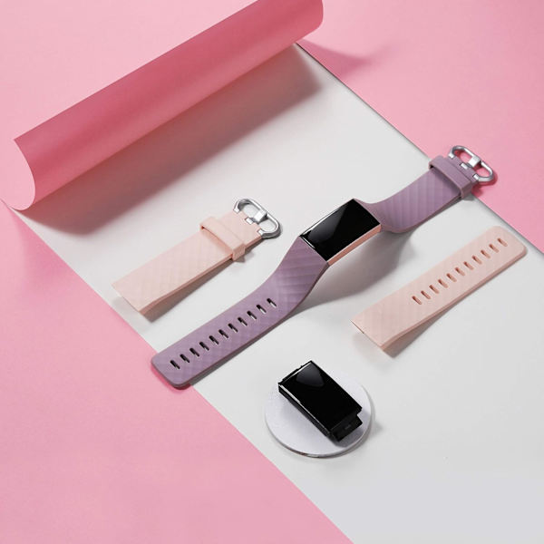 2-pakning erstatningsarmbånd kompatible med Fitbit Charge 3/Fitbit C