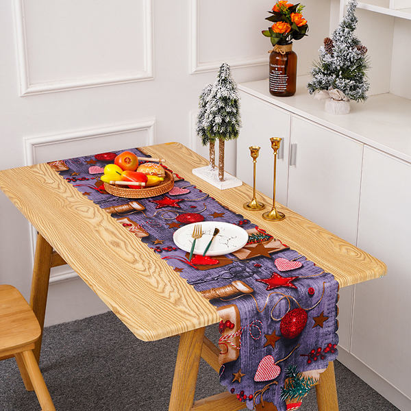 Christmas Table Linen Non-Slip Red Buffalo Plaid Farmhouse