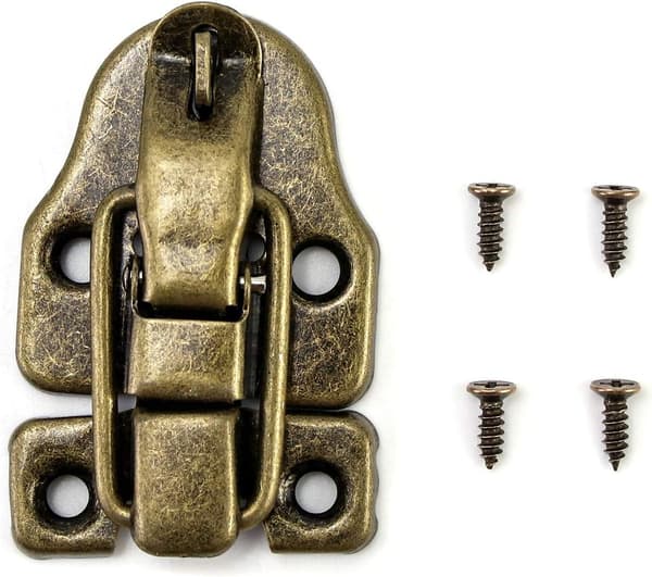 Retro vippespennelås, antikk hasp vintage bronse låser for J