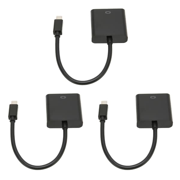 3 stk. Mini DP til VGA Adapter 1900x1200 60Hz Stabil Transmission Plug and Play Mini DisplayPort til VGA Adapter til PC