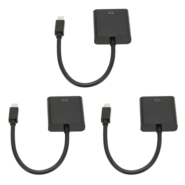 3st Mini DP till VGA Adapter 1900x1200 60Hz Stabil Överföring Plug and Play Mini DisplayPort till VGA Adapter för PC