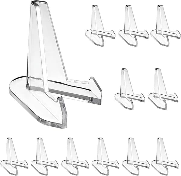 12 stk Mynt Holder Display Stativ Mynt Staffeli Medalje Merke Samling