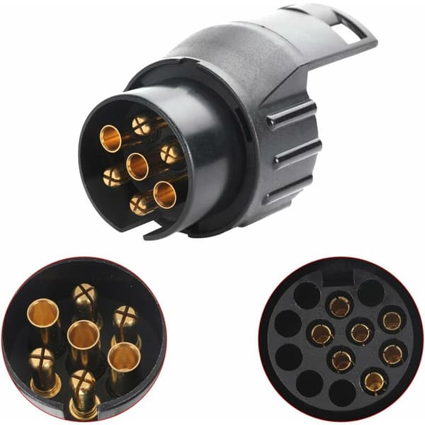 7/13 Släpvagnsuttag, 7-polig till 13-polig adapter