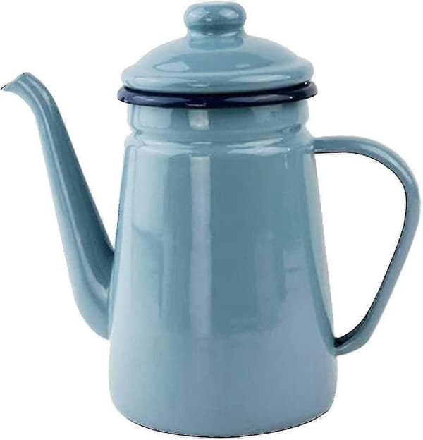 1000 ml emalje tekande vintage løsbladste kaffe te vandkedel