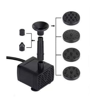 Fyrkantig delad solvattenpump; Liten utomhusträdgårdsfontäncirkulationspump (11 cm diameter)