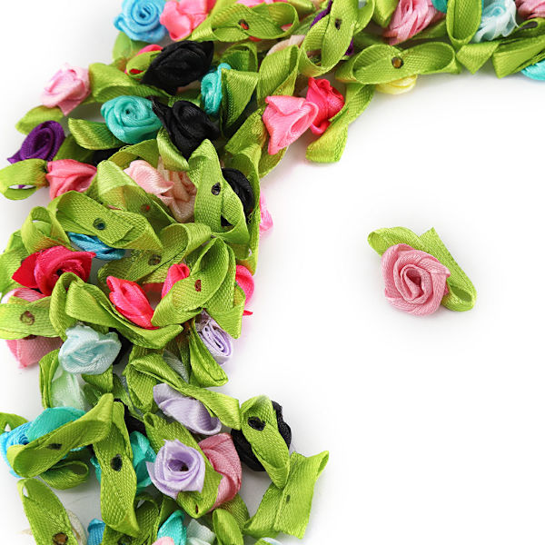 100 st konstgjorda plastblommor DIY Girlang Vävda tillbehör