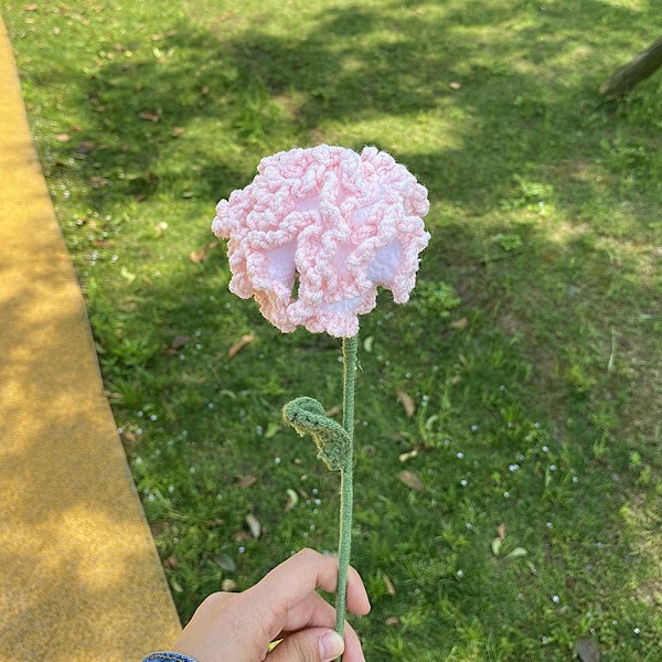 Konstgjorda virkade blommor nejlikor födelsedagspresenter