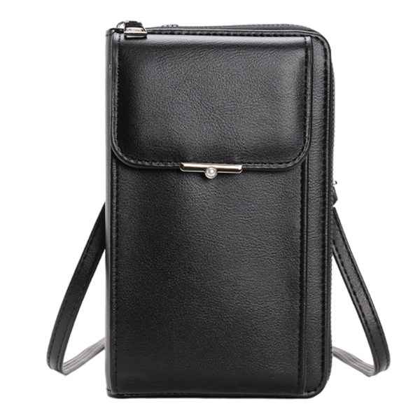 Liten läder crossbody väska för kvinnor, lätt crossover
