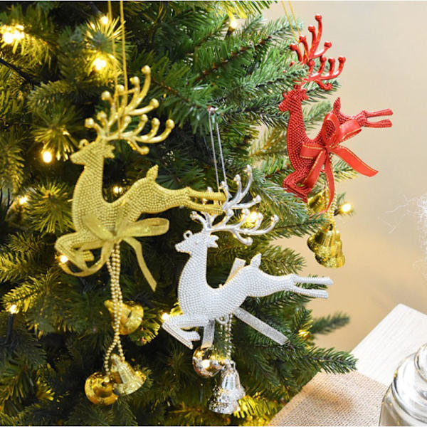 5 st Jul Renar Klockor Ornament För Julgran