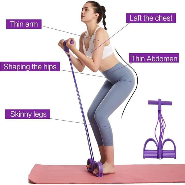 6-band resistance band for home use - a versatile exercise tool to shape the body and get a slimmer stomach and leaner legs